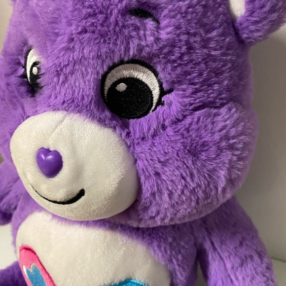 Care Bears Plush Purple Share Bear Stuffed Animal Unlock The Magic Toy Basic Fun - Picture 6 of 12